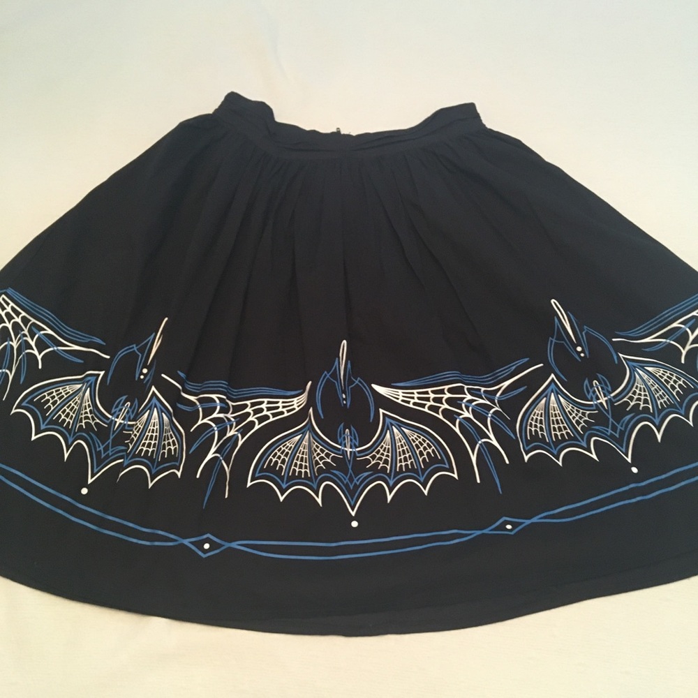 Pinstriped Bat Circle Skirt
